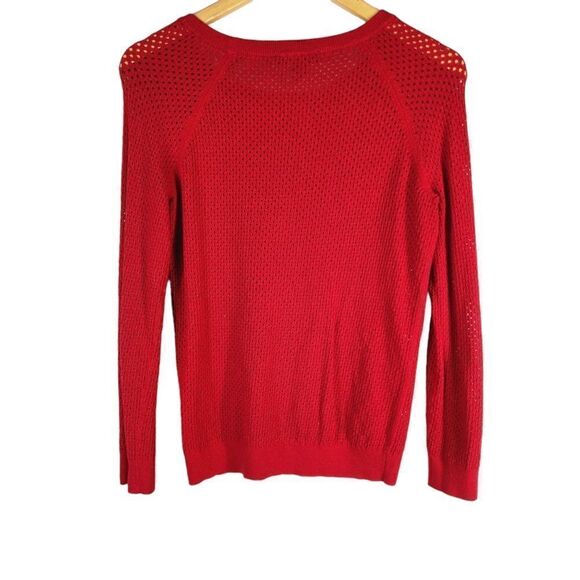 INC International Concepts Women's Long Sleeve Red Knit Sweater  size medium - Picture 2 of 7